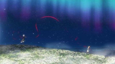 Kagari attacking Kotaru