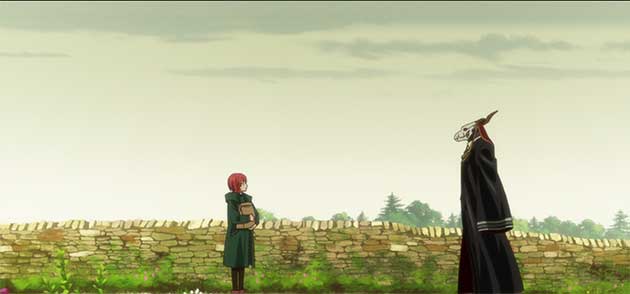 Chise & Ainsworth talk while walking
