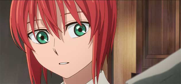 Chise with a curious look