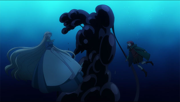 Chise meets a strange person underwater.