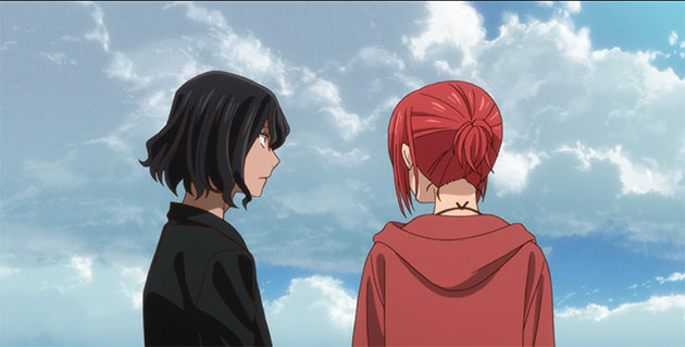Chise and Ruth talk while looking at scenery.